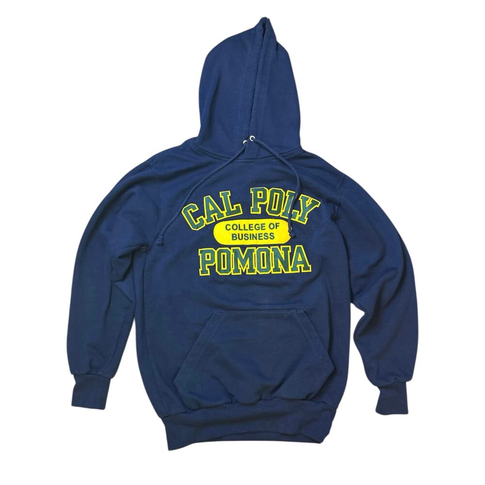 Cal Poly Pomona College of Business Hoodie MV Sport Navy Blue Size Small
